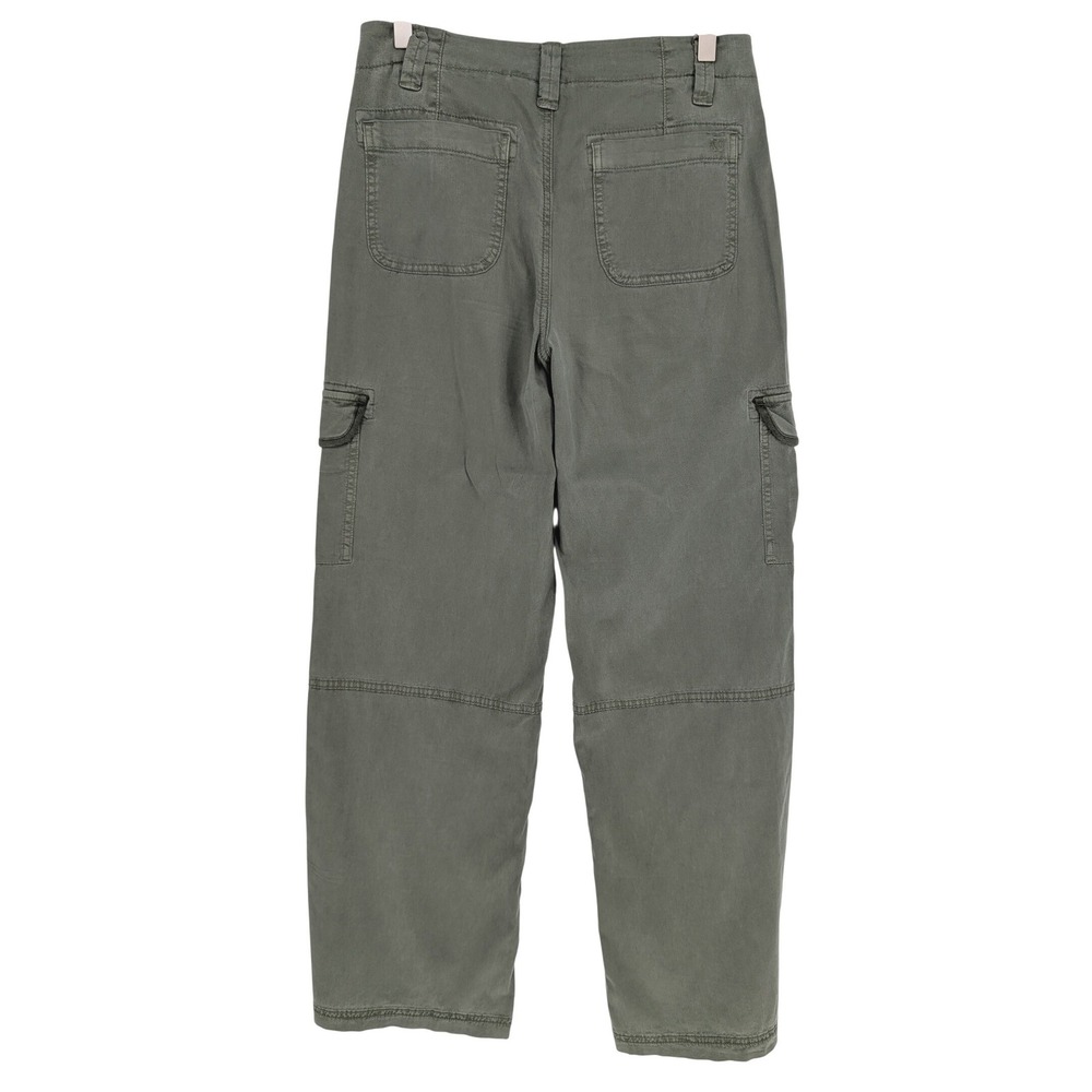 American Eagle Cargo Pants Women 0 Olive Green Stretch Utility 90s Y2K Gorpcore - Picture 3 of 12